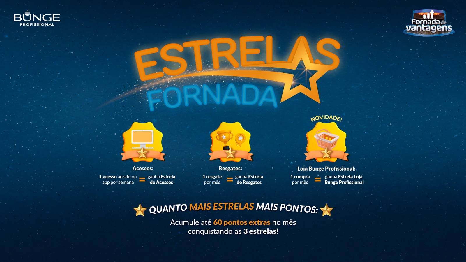KV Estrelas Fornada: acessos, resgates e compras no mês geram estrelas e pontos extras