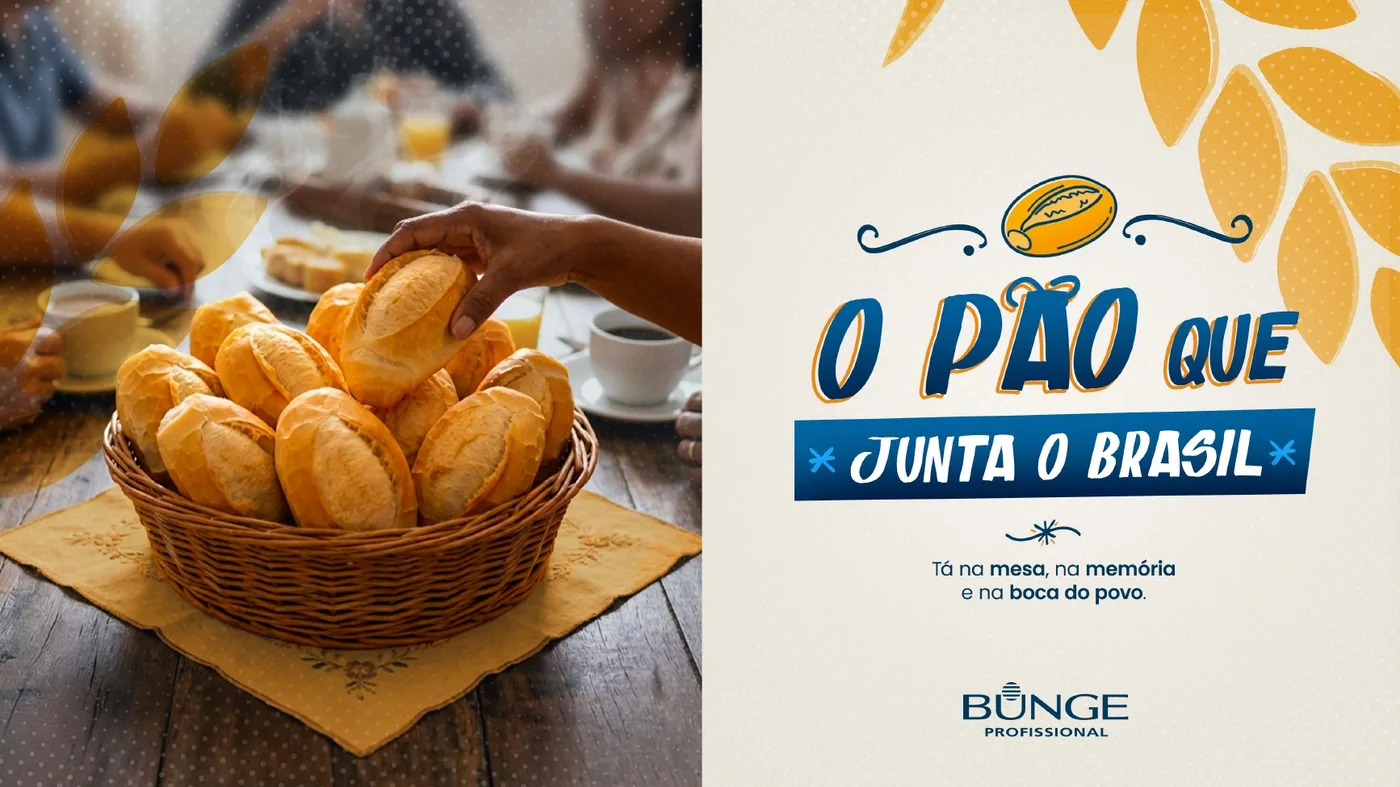 Post do key visual: cesta de pão francês e a chamada 