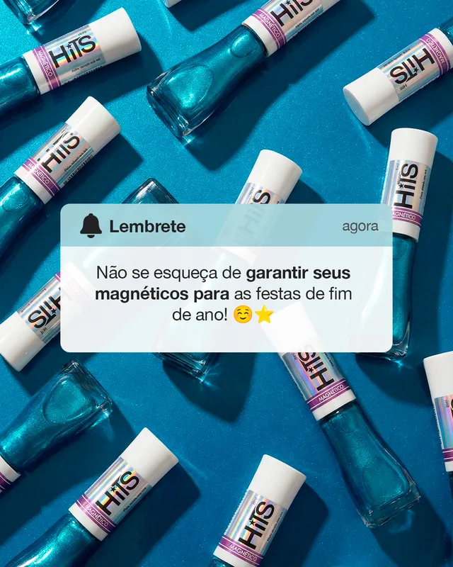 Post: lembrete para garantir os esmaltes magnéticos para as festas de fim de ano