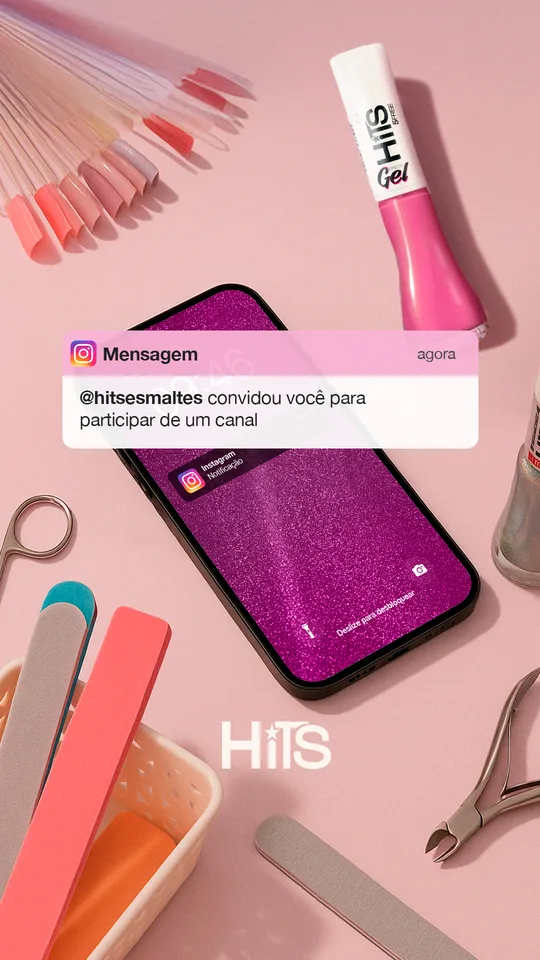 Story: @hitsesmaltes convidou você para participar de um canal