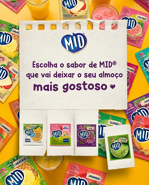 Post: escolha o sabor de MID que vai deixar o seu almoço mais gostoso