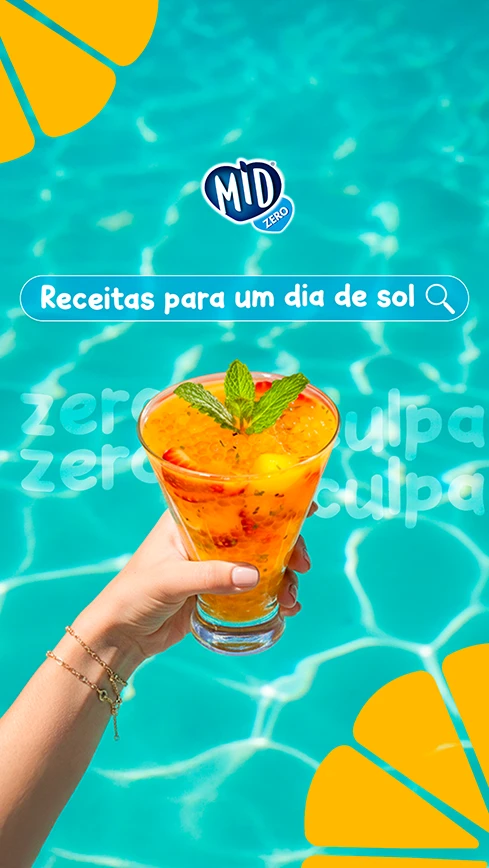 Story: receitas para um dia de sol, drink de MID na piscina