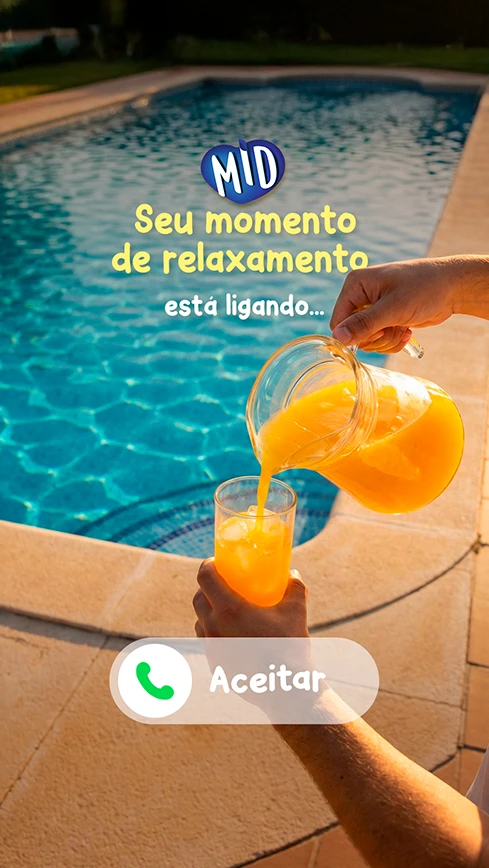 Story: seu momento de relaxamento está ligando, chamada com botão aceitar