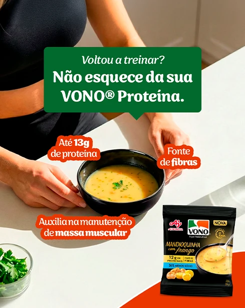 Post: voltou a treinar? Não esqueça da sua VONO Proteína